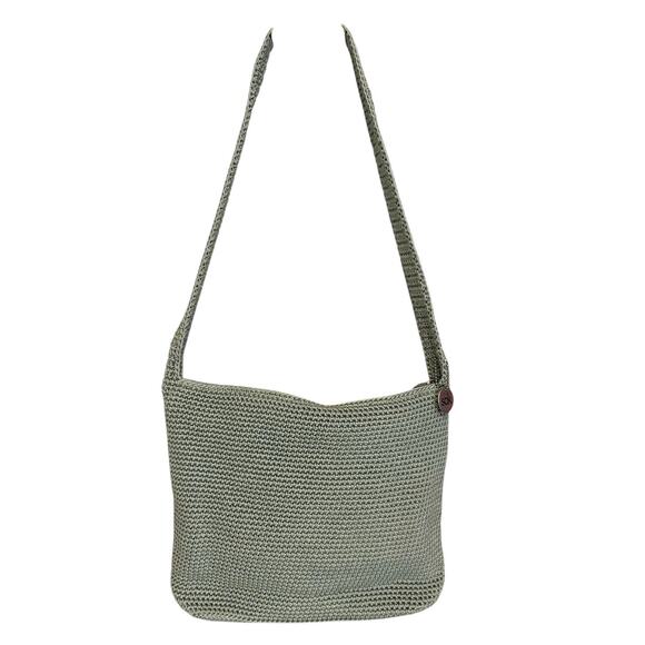 The Sak Handbags - The Sak Shoulder Bag Light Green Crochet Knit Boho Purse Casual Festival Lined